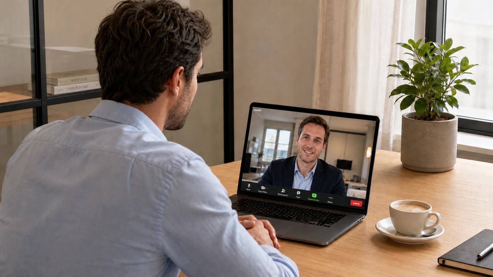 Leendő Labbieux-partner videóbeszélgetésen egy képviselővel